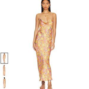 SPELL Last Drinks Strappy Maxi Dress in Sunset Floral size XS